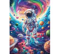 Astronauta en la Galaxia cósmica Rompecabezas 1000 Piezas Cartón para Adultos Y Adolescentes para Coleccionistas Decoración Única Hogar Antiestrés Regalo Reyes Magos 1000 PCS