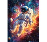 Astronauta en la galaxia cósmica Rompecabezas 300 Piezas Cartón Para Niños Mayores 14 Años Cuento de hadas tierno de acompañamiento Noches De Cita Antiestrés Pack Completo Detalle Único Original 300 P