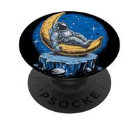 Astronauta Espacial en plátano Universo cosmonauta Divertido PopSockets PopGrip Adhesivo
