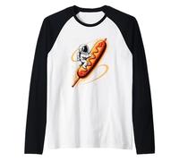 Astronauta Espacio Corn Dogs Snack Hotdog Planeta Estrellas Camiseta Manga Raglan