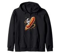 Astronauta Espacio Corn Dogs Snack Hotdog Planeta Estrellas Sudadera con Capucha