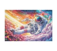 Astronauta Espacio Galaxia Puzzles 1000 Piezas Obra De Arte 3D Familiar Premium Rompecabezas para Adultos Aliviar Estrés Decoración Hogar Moderno DIY 1000 PCS