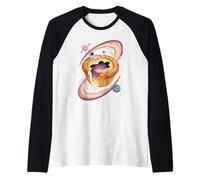 Astronauta Espacio Pastel Relleno Planeta Estrellas Galaxia Camiseta Manga Raglan