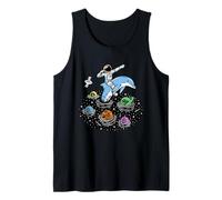 Astronauta explora el Universo con un delfín Camiseta sin Mangas