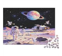 Astronauta Exploración Espacial Puzzle de 1000 Piezas Papel para Adultos Planeta Fantástico Juego de Puzzle 1000 Piezas Relajación Decoración Regalo 70x50cm/1000pcs