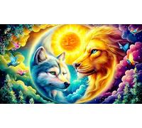 Astronauta-Floating-Over-Winter-Village Rompecabezas de 1000 Piezas para Adultos - Cartón Reciclado para Decoración 38x52cm/1000pcs