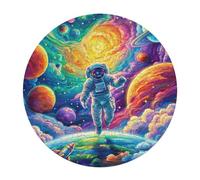 Astronauta Flota en el Espacio 120 Piezas Rompecabezas Infantil Animales Formas Especiales Universo Espacial Puzzle Niños Kinder Können Es Nicht Machen Educativo Portátil Regalo 120 PCS