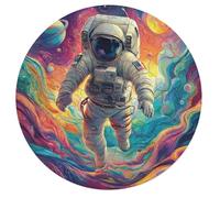 Astronauta Flota en el Espacio 68 Piezas Rompecabezas Infantil Animales Formas Especiales Universo Espacial Puzzle Niños Kinder Können Es Nicht Machen Educativo Portátil Regalo 68 PCS