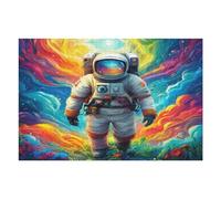 Astronauta Flota en el Espacio Puzzle 1000 Piezas Desafío Intelectual 3D Universo Espacial Rompecabezas para Hombres Y Mujeres Obra De Arte Colorido Decoración Hogar 1000 PCS