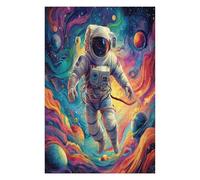 Astronauta Flota en el Espacio Puzzle 1000 Piezas Hogar Decoración Elegante Universo Espacial Rompecabezas para Hombres Y Mujeres 3D DIY Creativo Aliviar Estrés Desafío Intelectual 1000 PCS