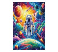 Astronauta Flota en el Espacio Puzzle 1000 Piezas Hogar Decoración Elegante Universo Espacial Rompecabezas para Hombres Y Mujeres 3D DIY Creativo Aliviar Estrés Desafío Intelectual 1000 PCS