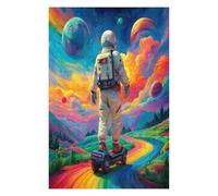 Astronauta Flota en el Espacio Puzzle 1000 Piezas Obra De Arte Premium Universo Espacial Rompecabezas Familiar para Adultos Aliviar Estrés Decoración Hogar Moderno 1000 PCS