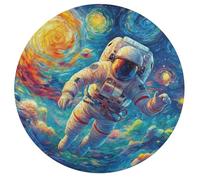 Astronauta Flota en el Espacio Puzzle Adulto 195 Piezas Animales Formas Únicas Universo Espacial Puzzle Niños para Toda La Familia Desafiante Desafío MentalAntiestrésInteracción 195 PCS