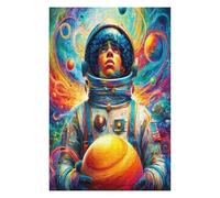 Astronauta Flota en el Espacio Puzzles 1000 Piezas Decoración Hogar 3D Elegante Universo Espacial Rompecabezas Familiar para Adultos Obra De Arte Colorido DIY Creativo 1000 PCS