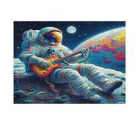 Astronauta Flota en el Espacio Puzzles 500 Piezas Obra De Arte Decorativa Universo Espacial Rompecabezas Familiar para Adultos DIY Creativo Aliviar Estrés Portátil 500 PCS