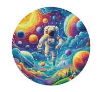 Astronauta Flota en el Espacio Rompecabezas Adulto 120 Piezas Animales Formas Irregulares Universo Espacial Puzzle Niños Toda La Familia Habilidad Desafiante Desafío Mental Familiar120 PCS