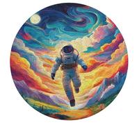 Astronauta Flota en el Espacio Rompecabezas Adulto 195 Piezas Animales Formas Irregulares Universo Espacial Puzzle Niños Toda La Familia Habilidad Desafiante Desafío Mental Familiar195 PCS
