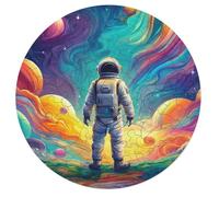 Astronauta Flota en el Espacio Rompecabezas Adulto 68 Piezas Animales Formas Irregulares Universo Espacial Puzzle Niños Toda La Familia Habilidad Desafiante Desafío Mental Familiar68 PCS