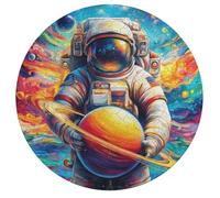 Astronauta Flota en el Espacio Rompecabezas Adulto Portátil 195 Piezas Animales Formas Especiales Universo Espacial Puzzle Niños Kinder Können Es Nicht Machen Hombres Niñas195 PCS