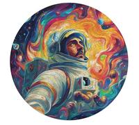 Astronauta Flota en el Espacio Rompecabezas Adulto Portátil 195 Piezas Animales Formas Especiales Universo Espacial Puzzle Niños Kinder Können Es Nicht Machen Hombres Niñas195 PCS