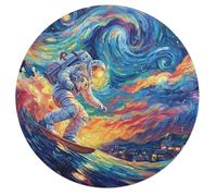 Astronauta Flota en el Espacio Rompecabezas Adulto Portátil 68 Piezas Animales Formas Especiales Universo Espacial Puzzle Niños Kinder Können Es Nicht Machen Hombres Niñas68 PCS