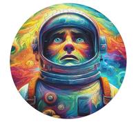 Astronauta Flota en el Espacio Rompecabezas Educativo 68 Piezas Animales Formas Irregulares Universo Espacial Puzzle Niños Familia Juego Impossible Familiar Desafío Mental Size_Name>