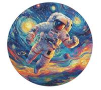 Astronauta Flota en el Espacio Rompecabezas Educativo 68 Piezas Animales Formas Irregulares Universo Espacial Puzzle Niños Familia Juego Impossible Familiar Desafío Mental Size_Name>