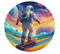Astronauta Flota en el Espacio Rompecabezas Infantil Y Adulto 68 Piezas Animales Formas Únicas Universo Espacial Puzzle Niños Desafiante Intelectual Desafío Mental Antiestrés68 PCS