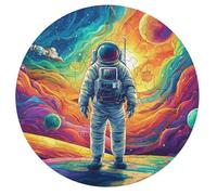 Astronauta Flota en el Espacio Rompecabezas Infantil Y Adulto 68 Piezas Diseño Animales Únicos Universo Espacial Puzzle Niños Construir Maquetas Desafío Mental Decoración 68 PCS