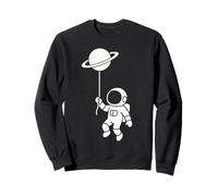 Astronauta flotando con Globo de Saturno Sudadera