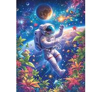 Astronauta flotando en una Galaxia cósmica Rompecabezas 1000 Piezas Cartón Grueso para Parejas Paisajes y Ciencia ficción para Enmarcar Decoración Mural Pieza De Colección Original 100