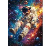 Astronauta flotando en una Galaxia cósmica Rompecabezas 500 Piezas Cartón Grueso para Coleccionistas Vida Silvestre y Mascotas Mejora Memoria Desarrollo Cognitivo Diversión Familia Regalo Reyes Magos