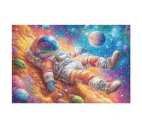 Astronauta flotando Galaxia Puzzle 1000 Piezas Juguete Educativo Familiar Interactivo Tiempo Feliz Rompecabezas 3D para Hombres Y Mujeres Construir Maquetas Desafío Intelectual 1000 PCS