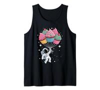 Astronauta Flotando Pastelito Globo Pastelitos Camiseta sin Mangas