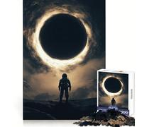 Astronauta Frente a un Agujero Negro Películas interestelares sobre Agujeros Negros para Adultos Rompecabezas de 1000 Piezas Capacidad de lógica Disfrute Tranquilo Unión Segura Gran Regalo (50x75cm)