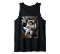 Astronauta Gato Palomitas Espacio Snack Divertido Camiseta sin Mangas