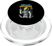 Astronauta Hello Universe Cool Mens Space Exploration PopSockets PopGrip para MagSafe