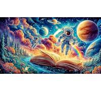 Astronauta Holding a Melting Planet in Space Puzzle de 1000 Piezas para Adultos y niños - Juego Familiar Divertido & Estimulante Idea 38x52/1000pcs