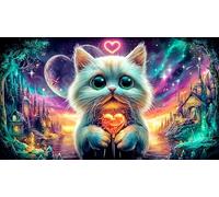 Astronauta Holding Sign Puzzle de 1000 Piezas para Adultos - Actividad Familiar DesaFío edugatoivo & Relajación 75x50/1000pcs