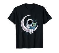 Astronauta Lectura Libro A Alien Luna Astronomía Espacial Camiseta