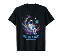Astronauta Leyendo un Libro Programa Desenterrar una Camiseta