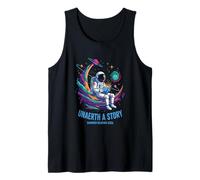Astronauta Leyendo un Libro Programa Desenterrar una Camiseta sin Mangas