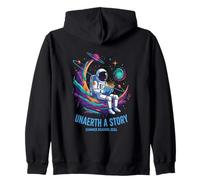 Astronauta Leyendo un Libro Programa Desenterrar una Sudadera con Capucha
