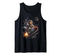 Astronauta Monkey Rocket Funny Space Explorer Retro Sci Fi Camiseta sin Mangas