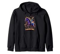 Astronauta Monta Caballo Espacio Galaxia Cometas Animal Sudadera con Capucha