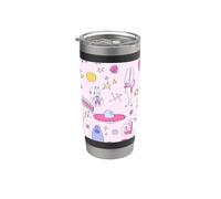 astronauta Narval Mapache Unicornio ufo ciencia ficción nave espacial galaxia Vaso térmico de acero inoxidable de doble pared