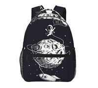 Astronauta Nave espacial Luna Planeta Nave espacial Elegante mochila informal Monedero para mujer Mochilas personalizadas para computadora portátil con múltiples bolsillos Mochila para computadora p