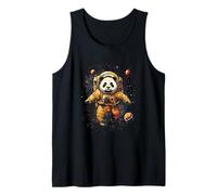 Astronauta Panda Flotando Entre Planetas Camiseta sin Mangas