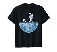 Astronauta Paseando Perro En Luna Espacio Perros Amante Camiseta