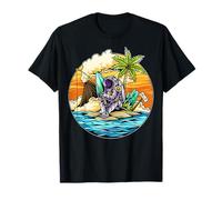 Astronauta pescando en una Isla desierta Camiseta